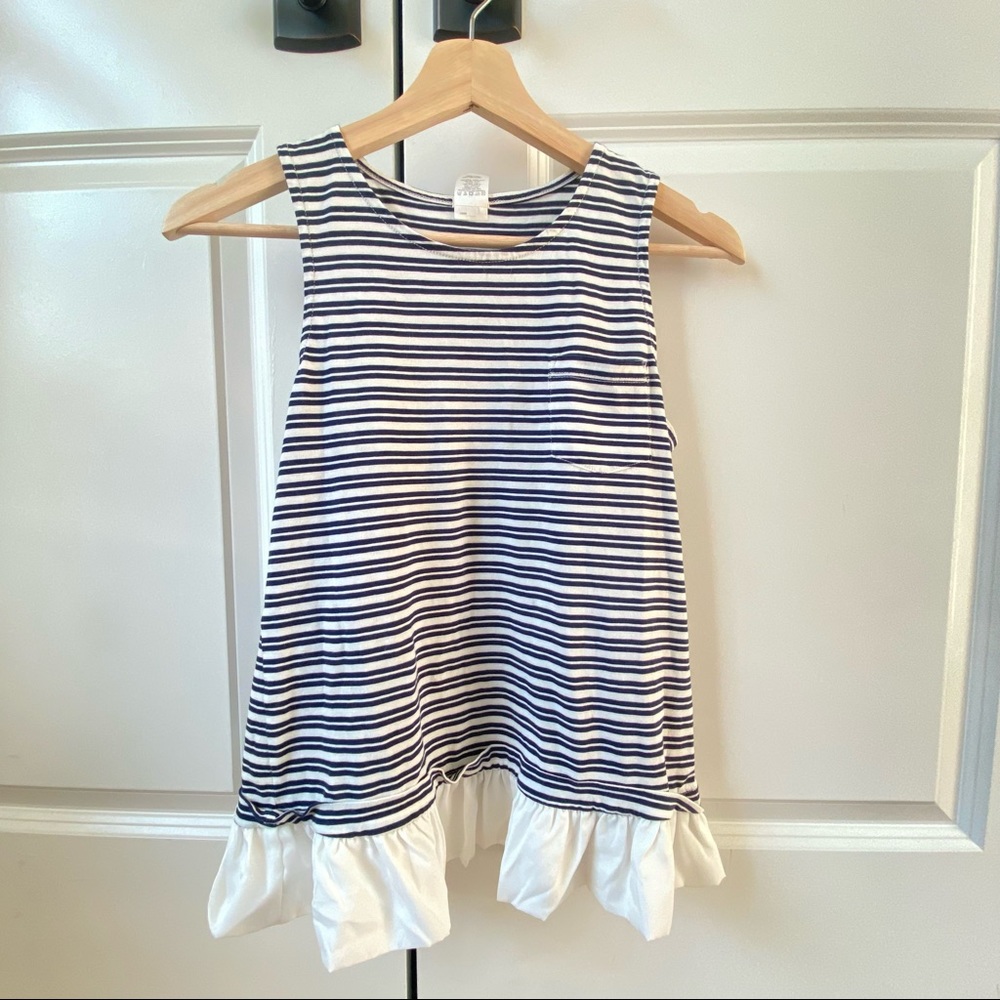 Crew Cuts Striped Ruffled Tank - Picture 4 of 5